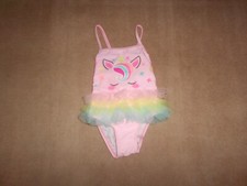 NEW, BABY GIRLS ONE PIECE UNICORN TUTU SWIMSUIT, SIZE 18M