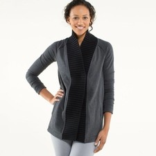 Lululemon Bliss Break Wrap Cardigan, Heathered Black