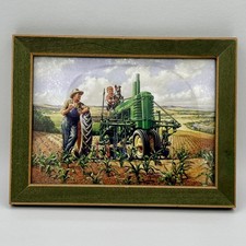 Vintage John Deere Art Print Cultivating Time Walter Haskell Hinton Framed