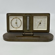 Orologio da scrivania vintage Rensie termometro barometro Germania SOLO PEZZI DI RICAMBIO
