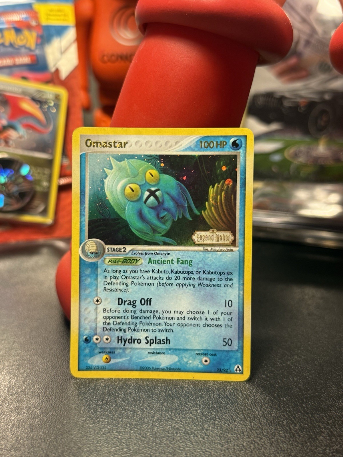 Pokémon TCG Omastar EX Legend Maker 23/92 Reverse Holo Rare NM