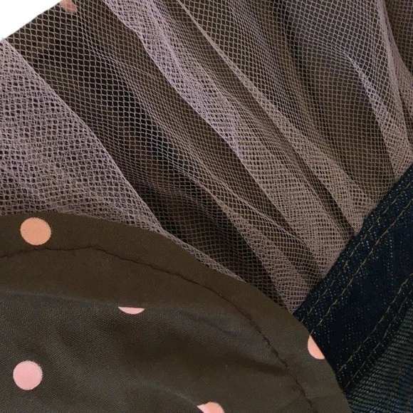 Платье для собаки из джинсовой ткани с блестками East Side Collection коричневое розовое размер XS - Изображение 4 из 4