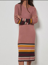 Anthropologie Saturday Sunday PARAVATI Sweater Dress Size Small Pink Long Sleeve