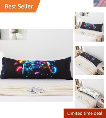 Space Gaming Body Pillow Cover Universe Game Console Microfiber Pillowcase wi...