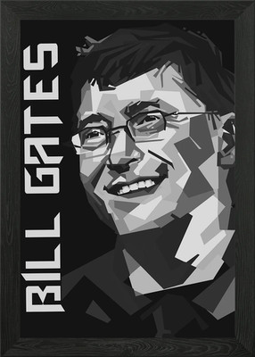 Karriere Microsoft Gates Gerahmtes Wandbild Poster Leinwanddruck Bild