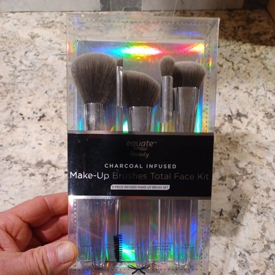 Equate Charcoal Infused Makeup Brush Total Face Kit new in the box