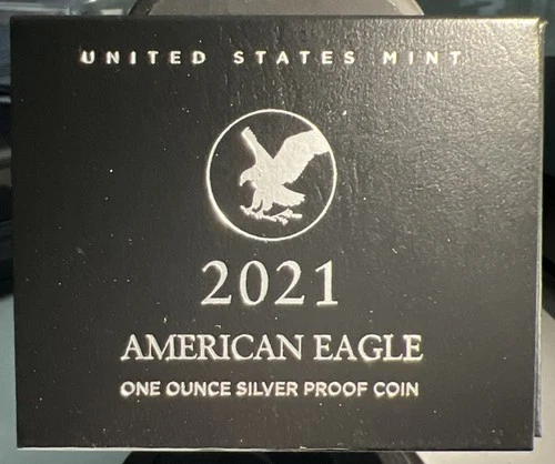 2021-W AMERICAN EAGLE SILVER $1 PROOF COIN U.S. MINT ORIGINAL CASE/COA🔥🔥21EAN