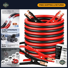 Heavy Duty 2 Gauge 16ft Jumper Cables For 12v24v Car Battery Boosting Heavy Duty 2 Gauge 16ft Jumper Cables For 12v24v Car Battery Boosting