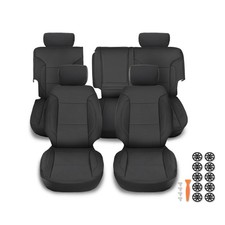 For Chevy Silverado Lt Crew Cab Seat Covers Set 2014-2018 P2ch02 Black