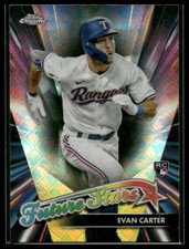 2024 Topps Chrome Logofractor Evan Carter #FSLE-7 Rangers Future Stars