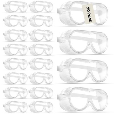 Safety Goggles Eye Protection - Ventilated Anti-Fog Scratch Resistant Eyewear...