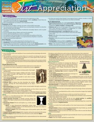 Art Appreciation (Quick Study: Academic) - Pamphlet By BarCharts, Inc. - GOOD