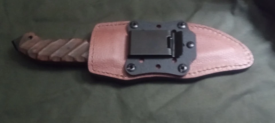 Winkler Drop Point Crusher Indian Maple Handle Leather Sheath (Read Description) - Image 4 of 4