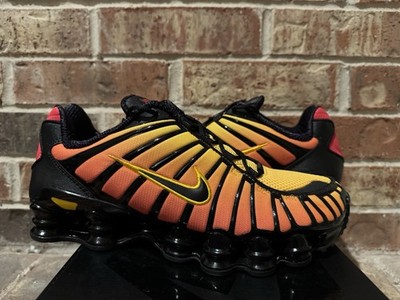 New 12 Nike Shox TL Sunrise Gradient Running Shoes Orange Black