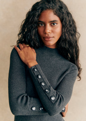 NWT Sezane Hillary in Anthracite Gray Ribbed Wool Blend Midi Sweater Dress XS | eBay NWT Sezane Hillary in Anthracite Gray Ribbed Wool Blend Midi Sweater Dress XS | eBay