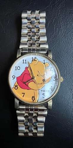 Vintage Timex Disney Winnie the Pooh Watch 33mm Gold Tone - New Battery