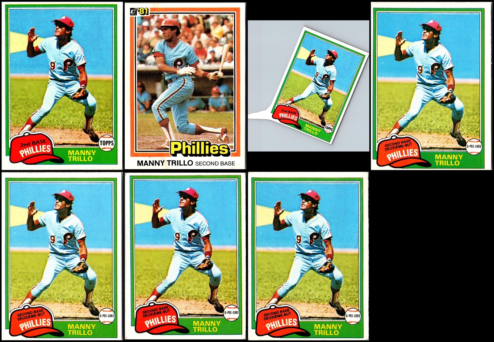 1981 Manny Trillo (7) Card Lot - Last Call – Scoop It Up Before It Disappears!