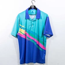 Chubbies Paintbrush Performance Golf Polo Shirt XL Athleisure Preppy