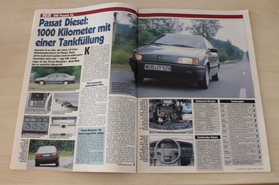 Auto Bild 34/1989 VW Passat CL 1.9 D mit 68PS im TEST auf 2 Seiten