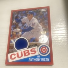 Topps 2020 Anthony Rizzo Cubs 1985 Relics Series 2 Red #85TR-AR /25