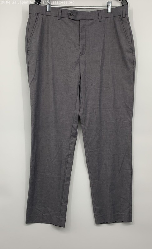 Michael Kors Men's Gray Flat Front Straight Leg Formal Dress Pants Size 36X30