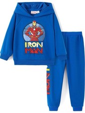 Disney Marvel Iron Man Boy Pullover Hoodie Jogger Pants Outfit Set Sweatsuit