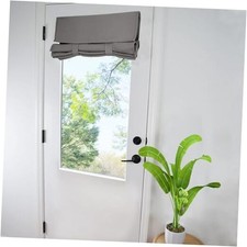 French Door Curtains for Privacy, Easy 25"W x 40"L Pack of 1 Dark Gray