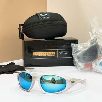 Oakley 9528 Sunglasses 60-18-130 White Frame Blue Prizm Lens