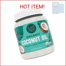 Island Fresh Organic Coconut Oil 54 oz - Organic Virgin Coconut Oil Great for