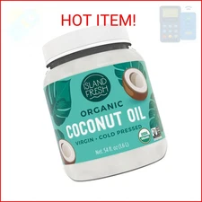 Island Fresh Organic Coconut Oil (54 oz) - Organic Virgin Coconut Oil Great for 