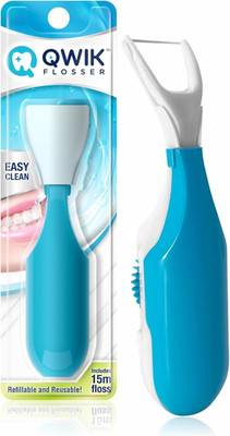 QWIK Automatic Dental Flosser | Click-To-Use, Reusable & Refillable | Pre-Loaded