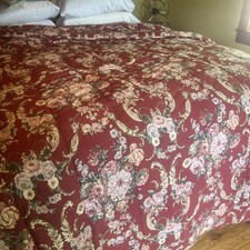 Vintage RALPH LAUREN red floral Marseilles Comforter FULL/QUEEN