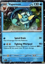 Vaporeon Cosmos Holo 168 Promo SV: Scarlet & Violet Promo Cards LP Pokemon Card