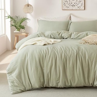  Super Soft Duvet Cover - 100% Full (80''x90'') 02 - Mist Sage (No Comforter)