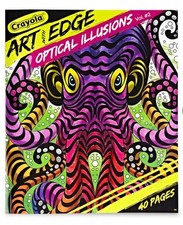 Crayola Art with Edge Optical Illusions Coloring Book 40 Coloring Pages Adult 3D