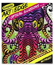 Crayola Art with Edge Optical Illusions Coloring Book 40 Coloring Pages Adult 3D