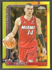 Tyler Herro 2025-26 Topps Chrome Yellow Refractor Base /275 #188