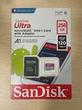 Sandisk 256GB Ultra MicroSD Memory Card Microsdhc uhs-i w/Adapter NEW Micro SD