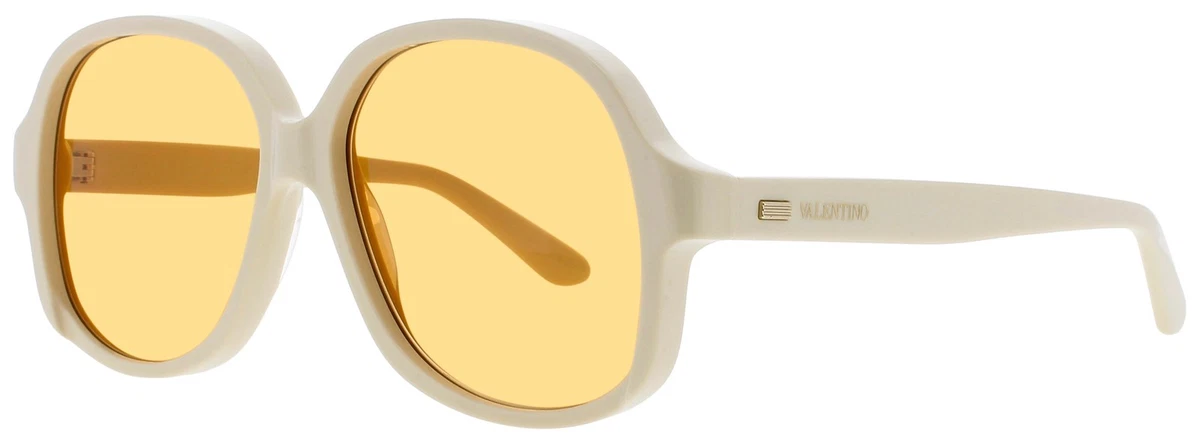 New! Valentino VLS 177C Cream Sunglasses with Orange Lenses, Authentic Cream Sunglasses VLS-177 Valentino Eyewear - Vitkac Italy main image 4