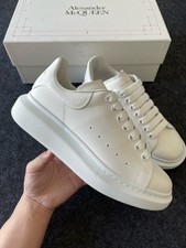Alexander McQueen Men's White Platform Sneakers