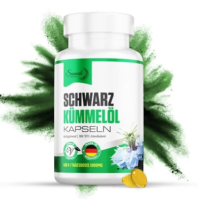 SUNNAH SHOP Schwarzkümmelöl Kapseln, vegan - 400 Kapseln, 1000mg Tagesdosis, ägyptisch