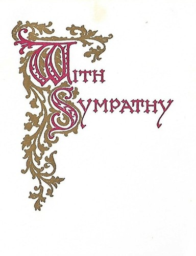 VTG Sympathy Card approx  5 X 4" With Sympathy - Picture 1 of 3