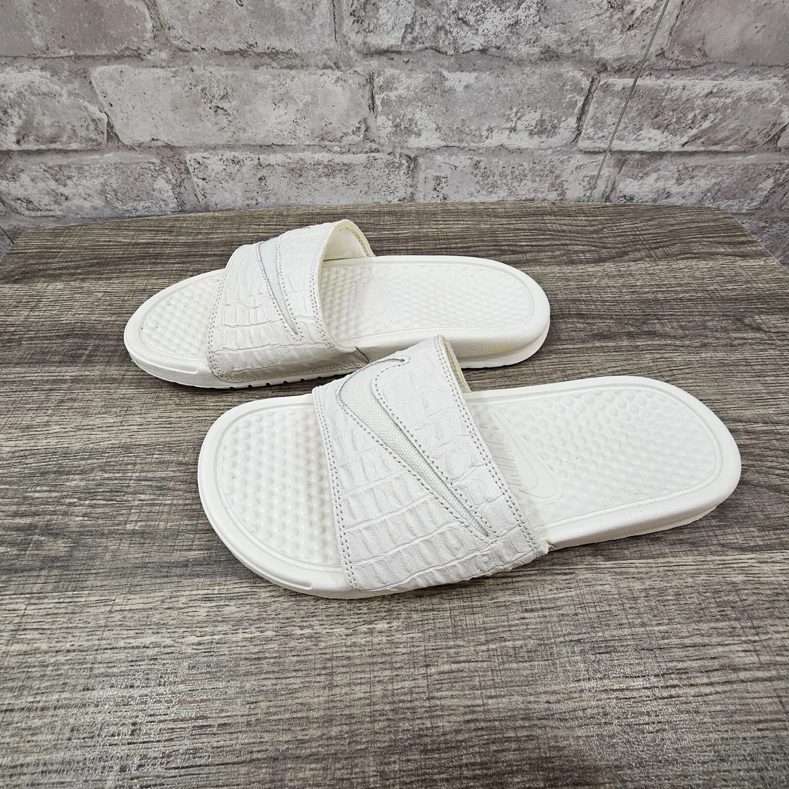 sandali nike slides donna taglia 6 bianchi