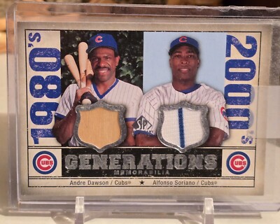 2008 SP Chicago Cubs Generations Dual Memorabilia Andre Dawson - Alfonso Soriano