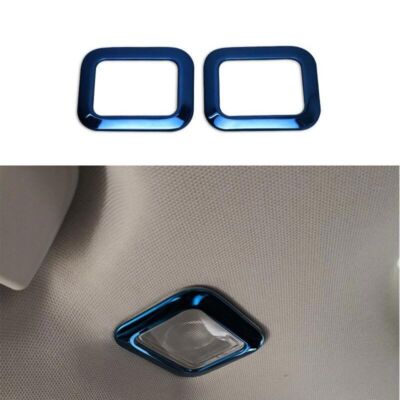 Blue steel 2pcs rear reading light cover trim Fit For 2019-2020 Ford Focus ST RS