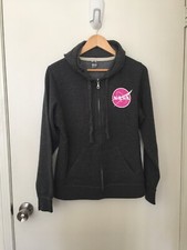 NASA - Love - Logo - Zip Hoodie - Gray - Pink - Size Large