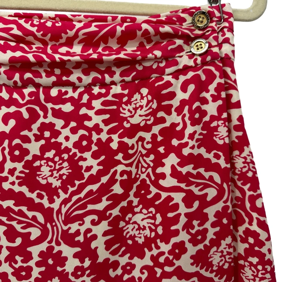 Falda envolvente Lilly Pulitzer seda floral magenta rosa para mujer 4 Foto 2 de 4