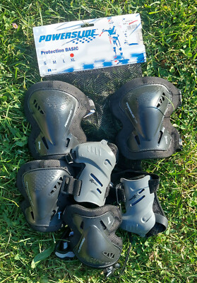 POWERSLIDE Protektoren Set 6-teilig Gr. XL + Aufbewahrungsnetz