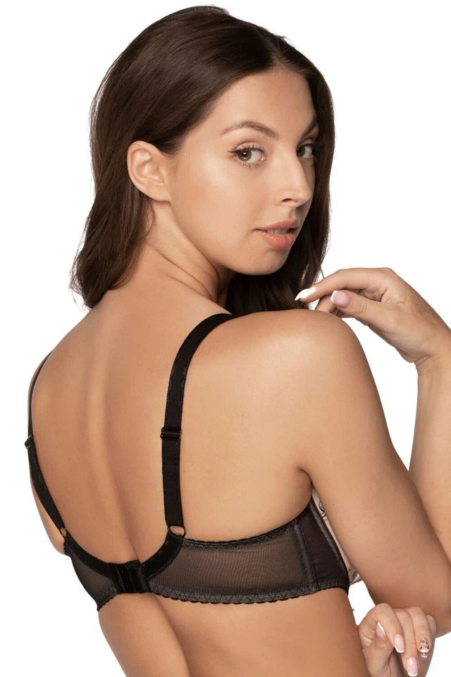 Women Beige Semi padded flowers Bra Lingerie Gaia 1182 Giorgia 36 C - Image 4 of 4