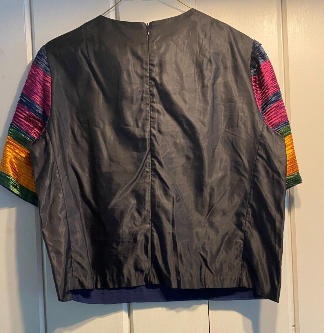Dries Van Noten Women's Multicolor Blouse Size 40 Couture Runway Rare image 3